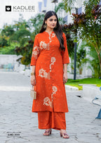 Kadlee Karnaee Rayon Printed Kurti With Bottom