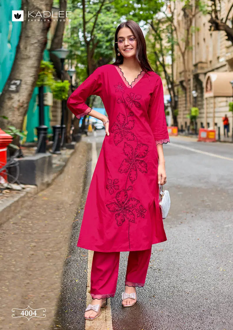 Kadlee Levisha Viscose Weaving Worked Kurti With Bottom Collection