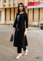 Kadlee Levisha Viscose Weaving Worked Kurti With Bottom Collection