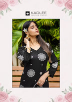 Kadlee Majestica Rayon Print Casual Wear Kurti And Pant Collection