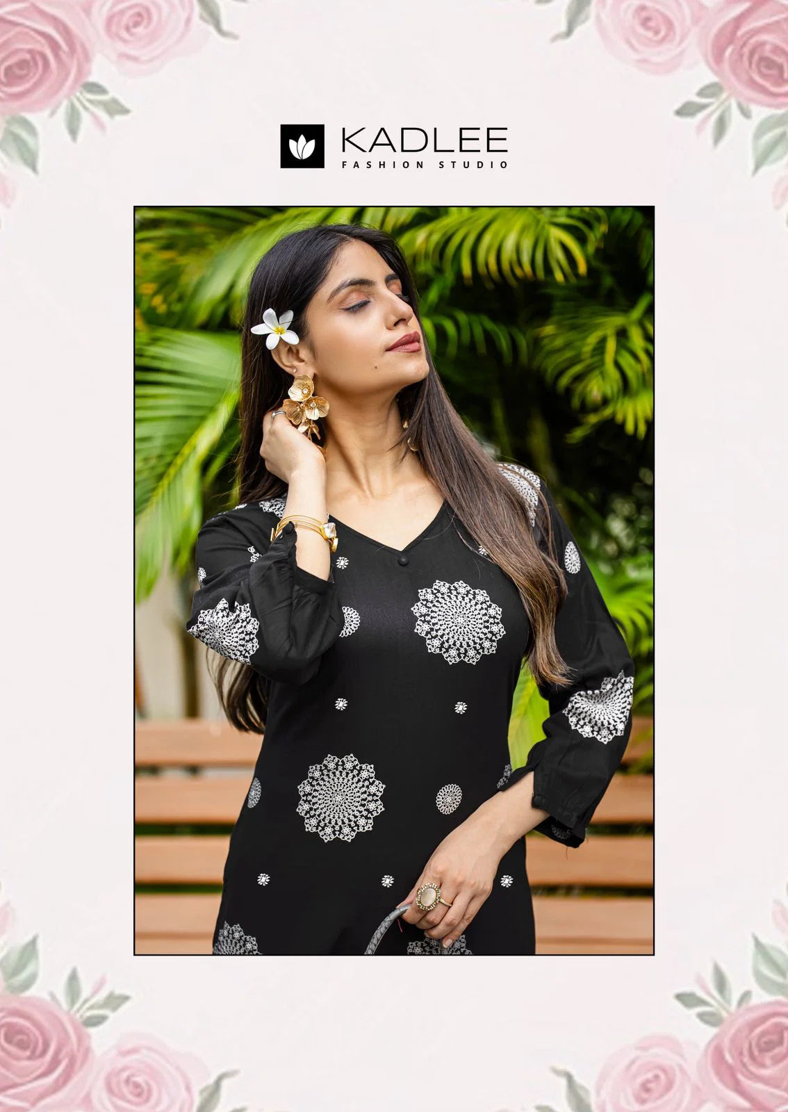 Kadlee Majestica Rayon Print Casual Wear Kurti And Pant Collection