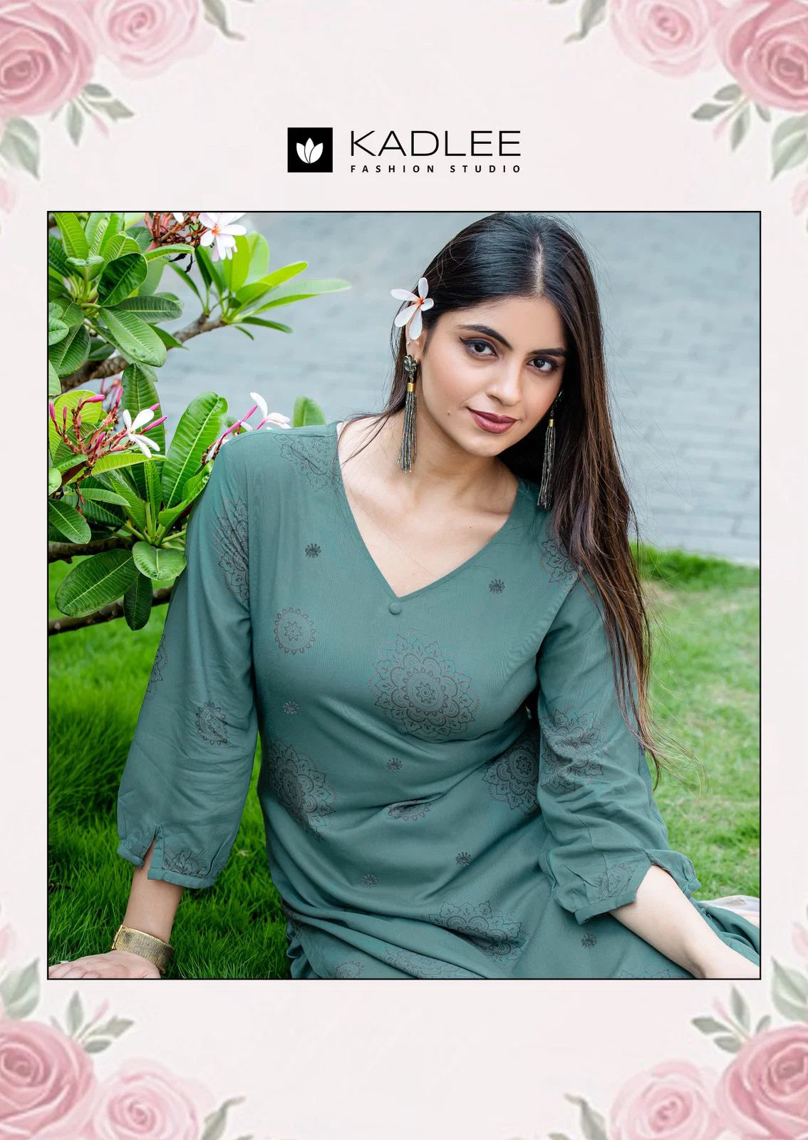 Kadlee Majestica Rayon Print Casual Wear Kurti And Pant Collection