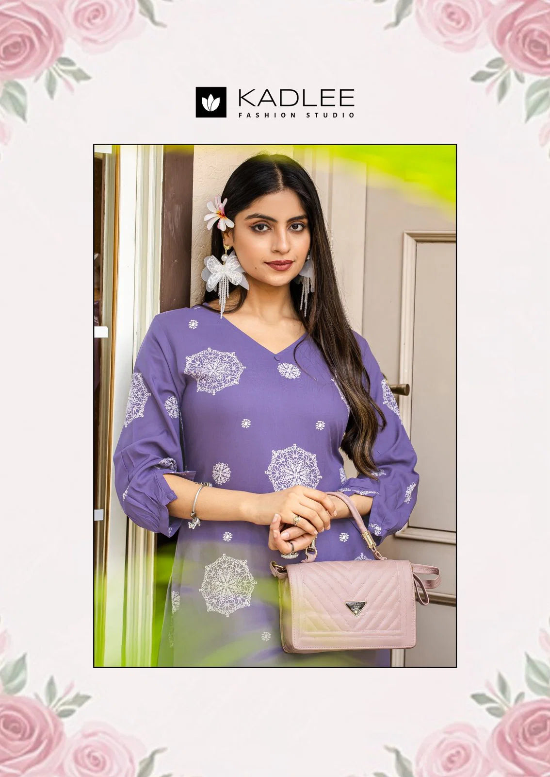 Kadlee Majestica Rayon Print Casual Wear Kurti And Pant Collection