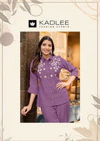 Kadlee Martina Viscose Weaving Thread Worked Co Ord Set Collection