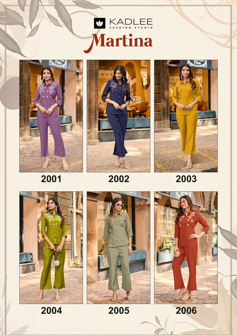 Kadlee Martina Viscose Weaving Thread Worked Co Ord Set Collection