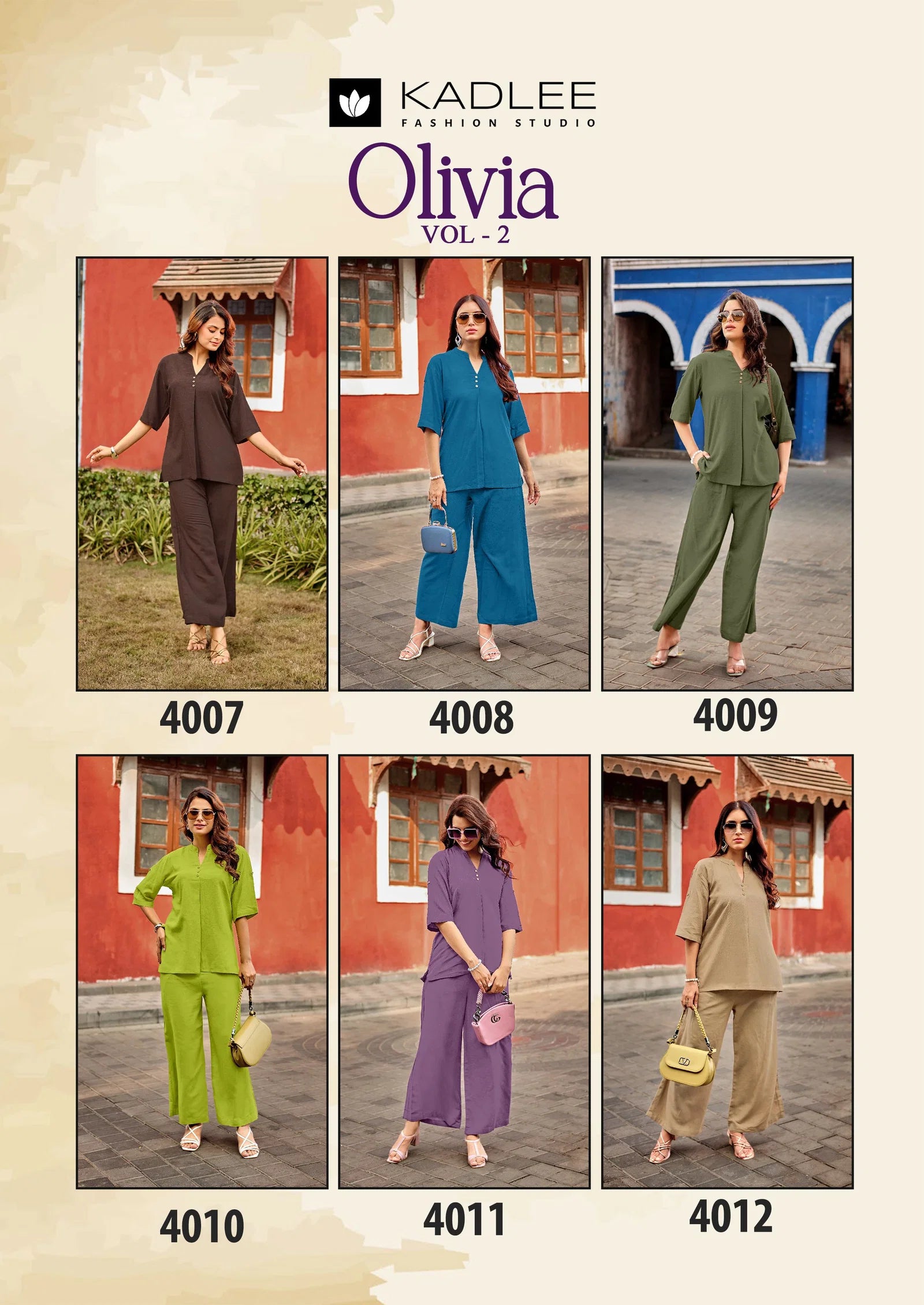 Kadlee Olivia Vol 2 Rayon Flex Fancy Co Ord Set Collection