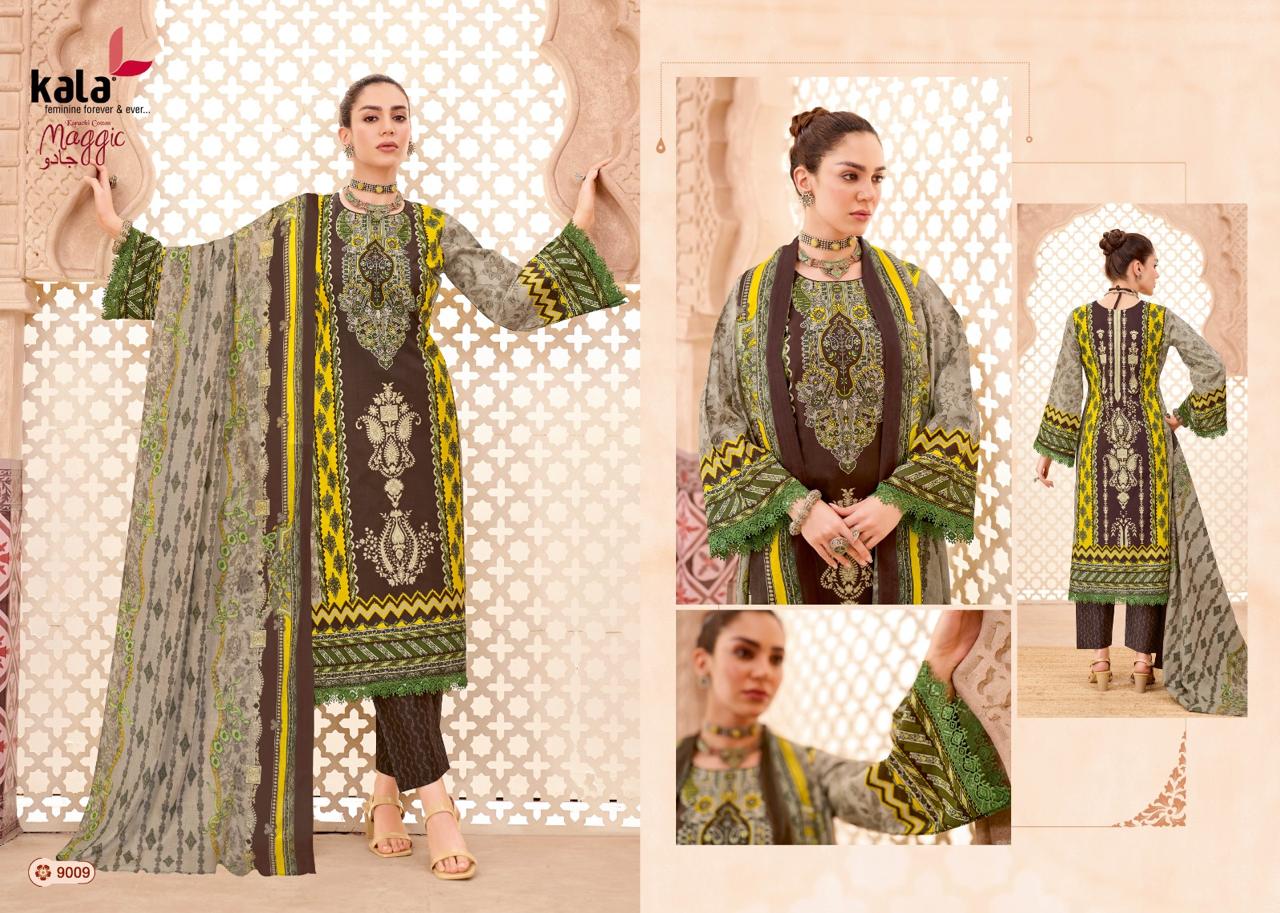 Kala Magic Vol 24 Readymade Cotton Karachi Kurti Pant With Dupatta