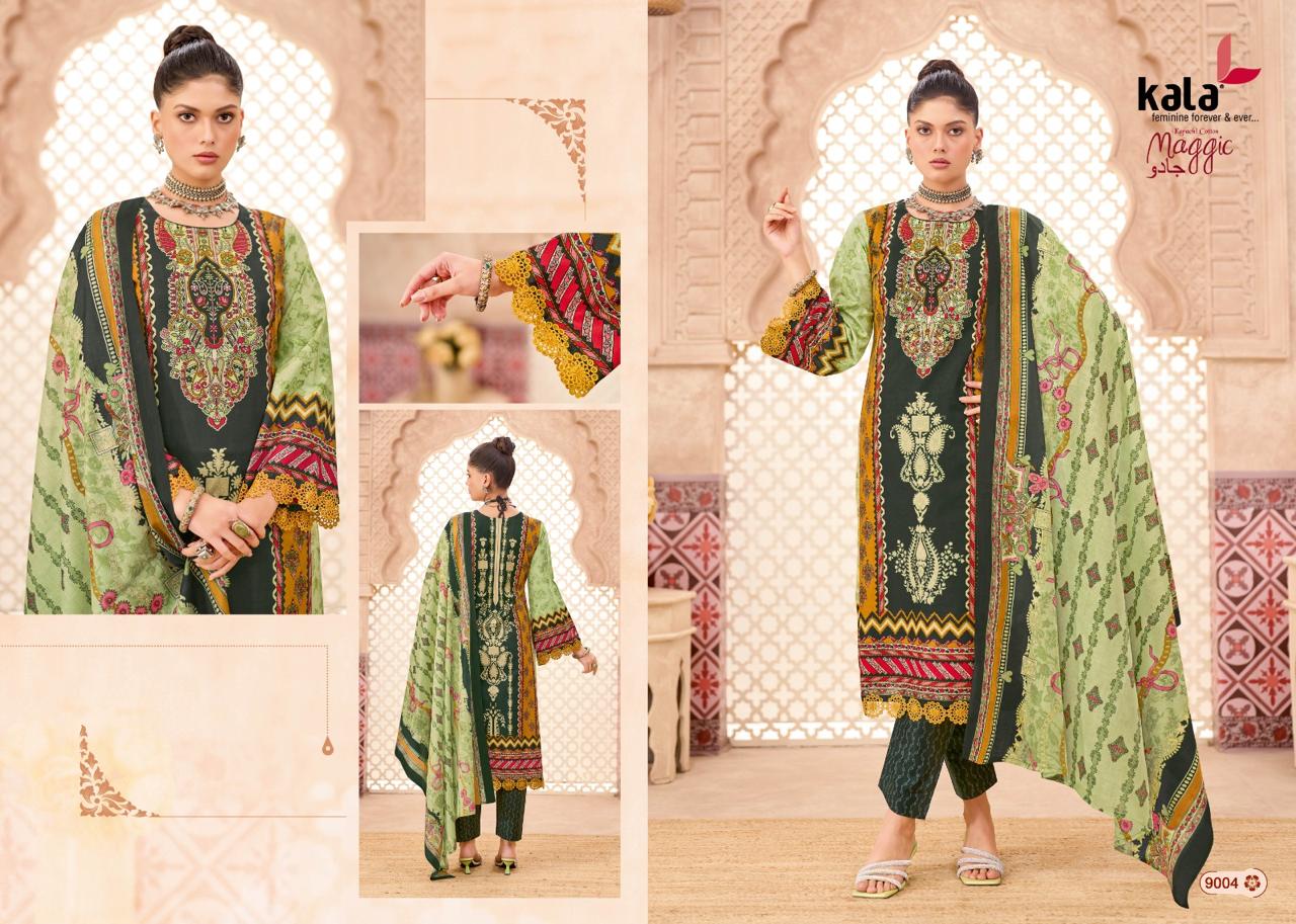 Kala Magic Vol 24 Readymade Cotton Karachi Kurti Pant With Dupatta