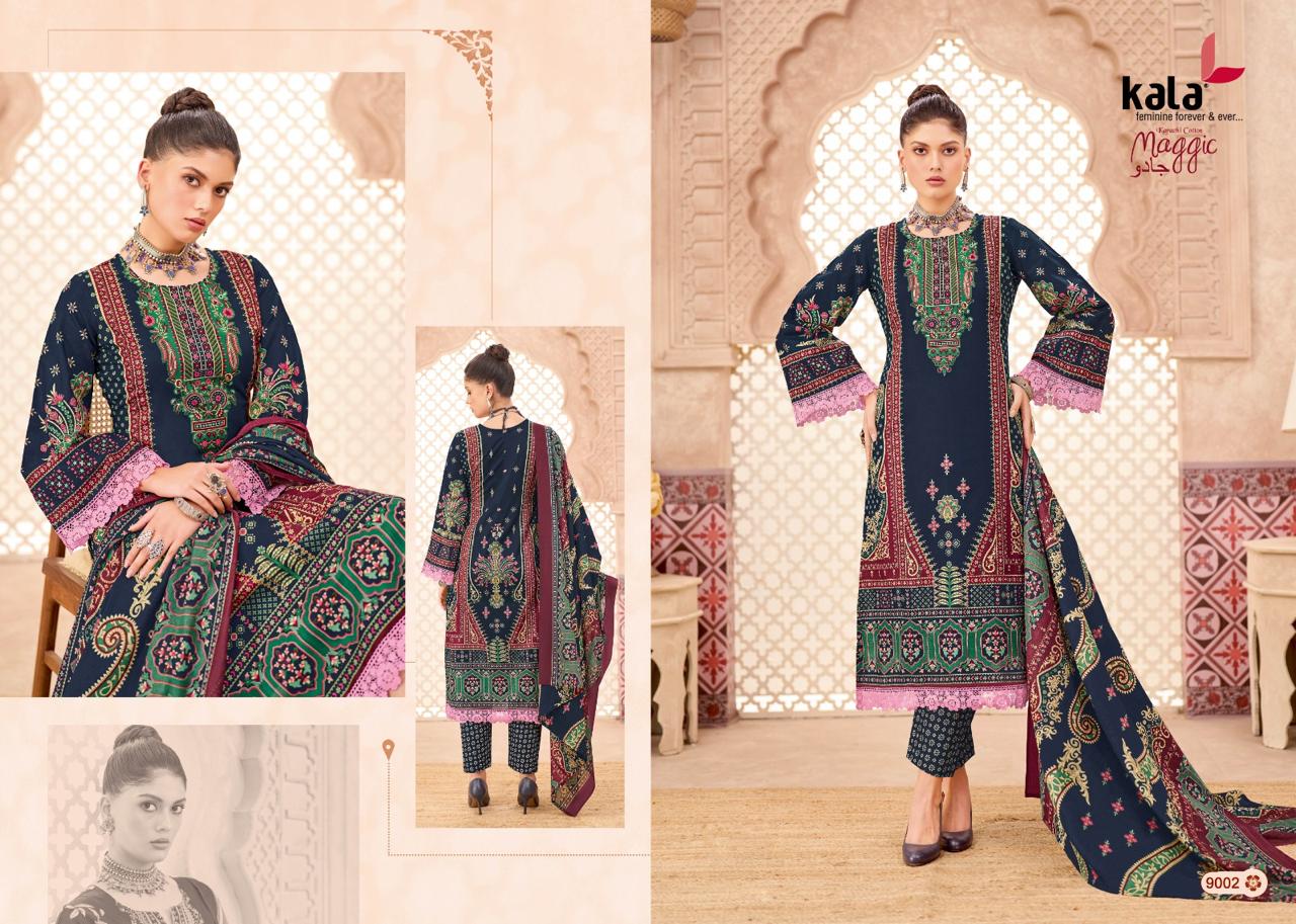 Kala Magic Vol 24 Readymade Cotton Karachi Kurti Pant With Dupatta