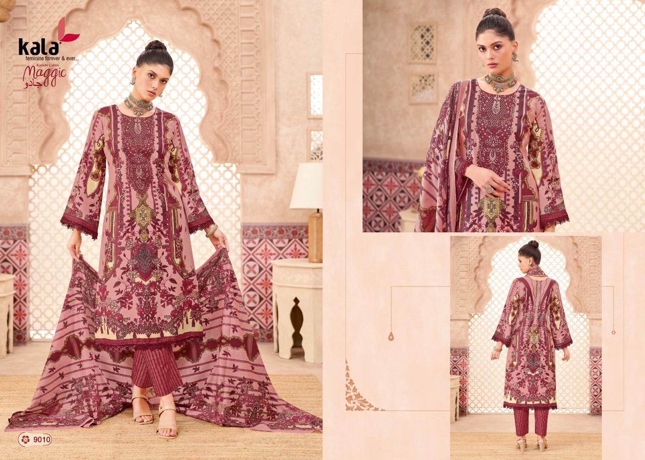 Kala Magic Vol 24 Readymade Cotton Karachi Kurti Pant With Dupatta