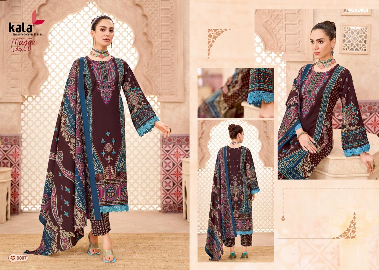 Kala Magic Vol 24 Readymade Cotton Karachi Kurti Pant With Dupatta