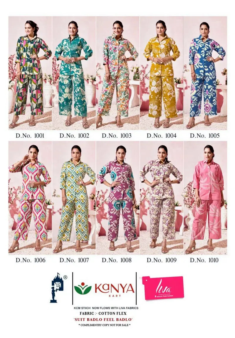 Kanya Zodiac Vol 1 Cotton Flex Fancy Co Ord Set Collection