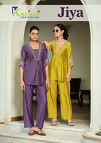 Karissa Jiya Soft Viscose Thread Worked Co Ord Set Collection