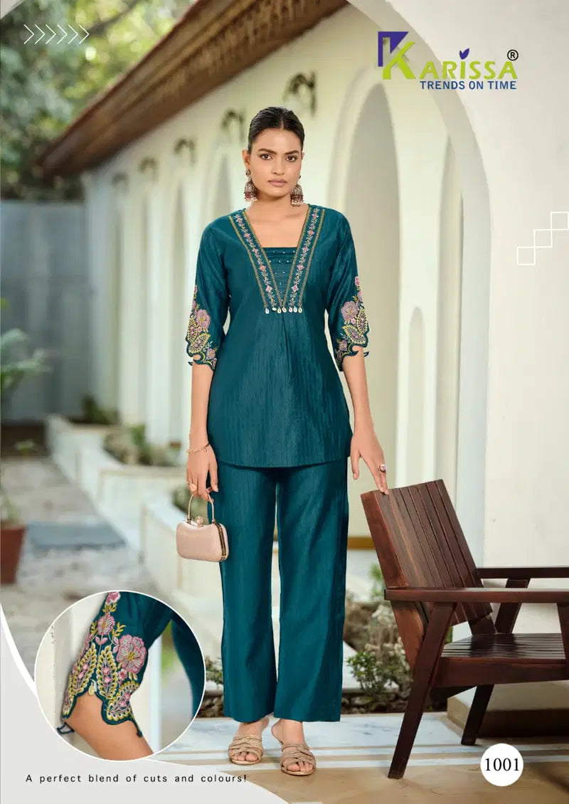 Karissa Jiya Soft Viscose Thread Worked Co Ord Set Collection