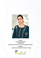 Karissa Mannat Bomaby Cotton Handworked Kurti With Bottom Dupatta