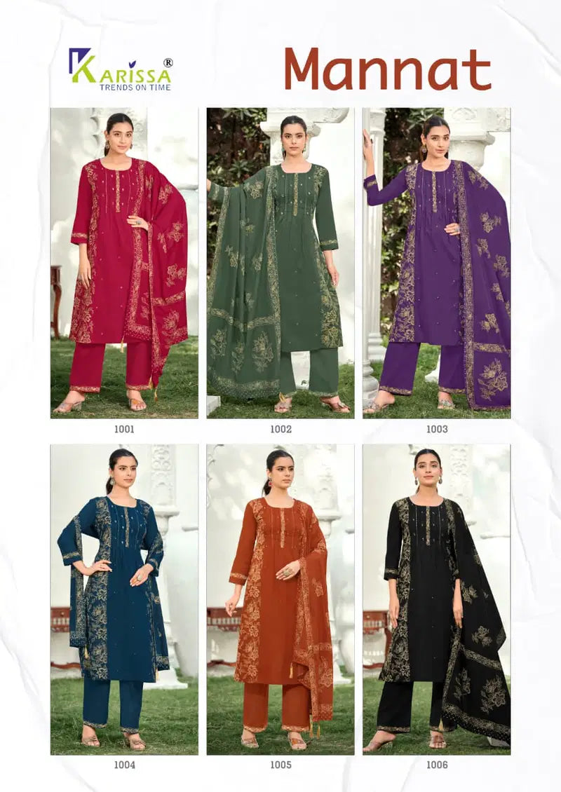 Karissa Mannat Bomaby Cotton Handworked Kurti With Bottom Dupatta