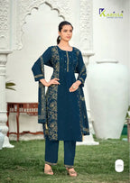 Karissa Mannat Bomaby Cotton Handworked Kurti With Bottom Dupatta