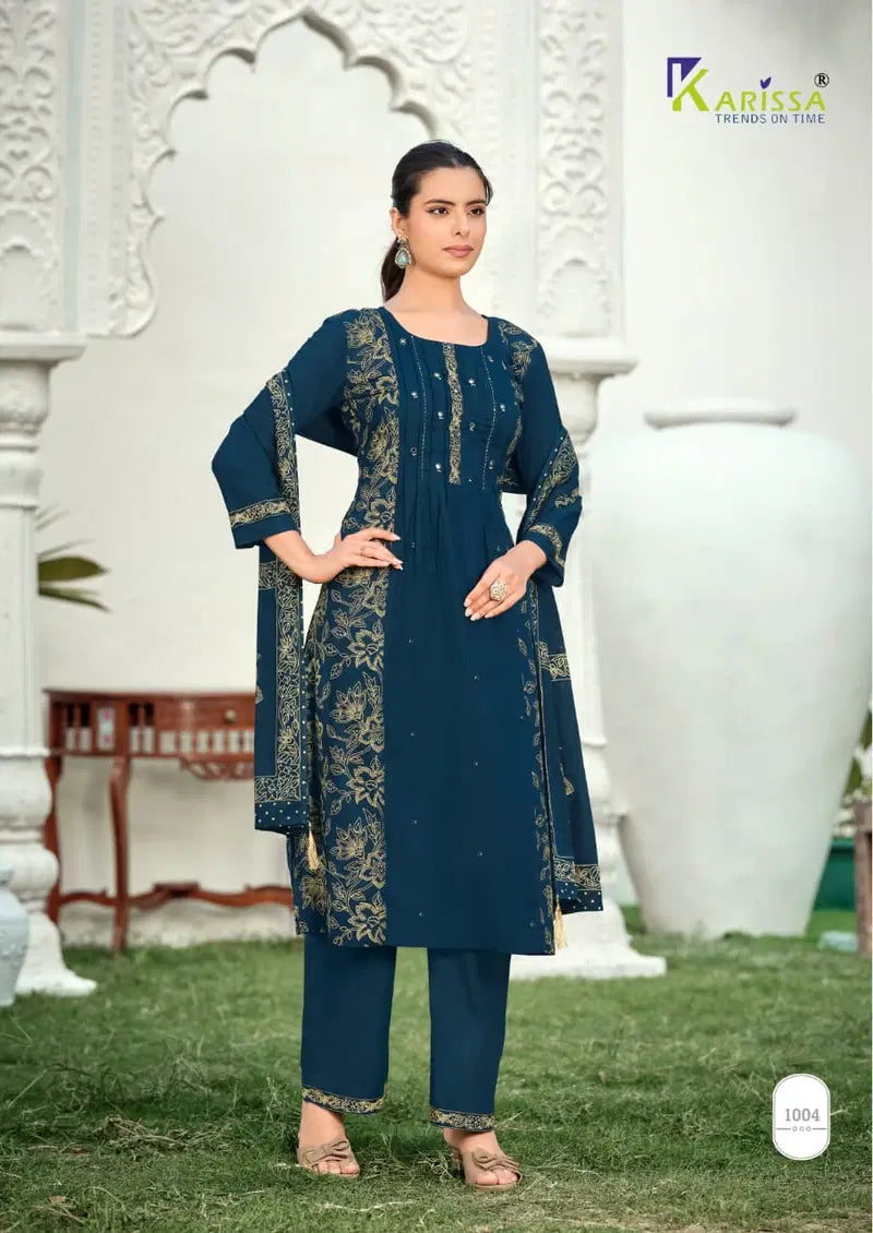 Karissa Mannat Bomaby Cotton Handworked Kurti With Bottom Dupatta