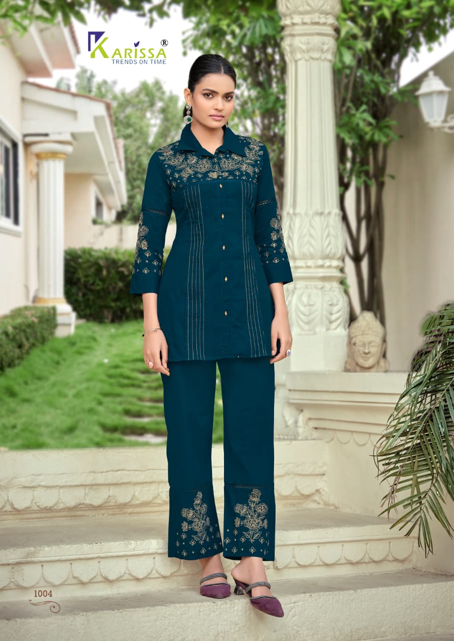 Karissa Maria Soft Cotton With Thread Worked Co Ord Set Collection