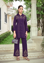 Karissa Maria Soft Cotton With Thread Worked Co Ord Set Collection
