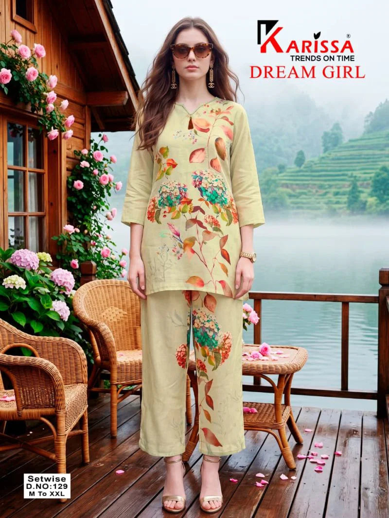 Karissha Dream Girl Maslin Digital Printed Co Ord Set Collection