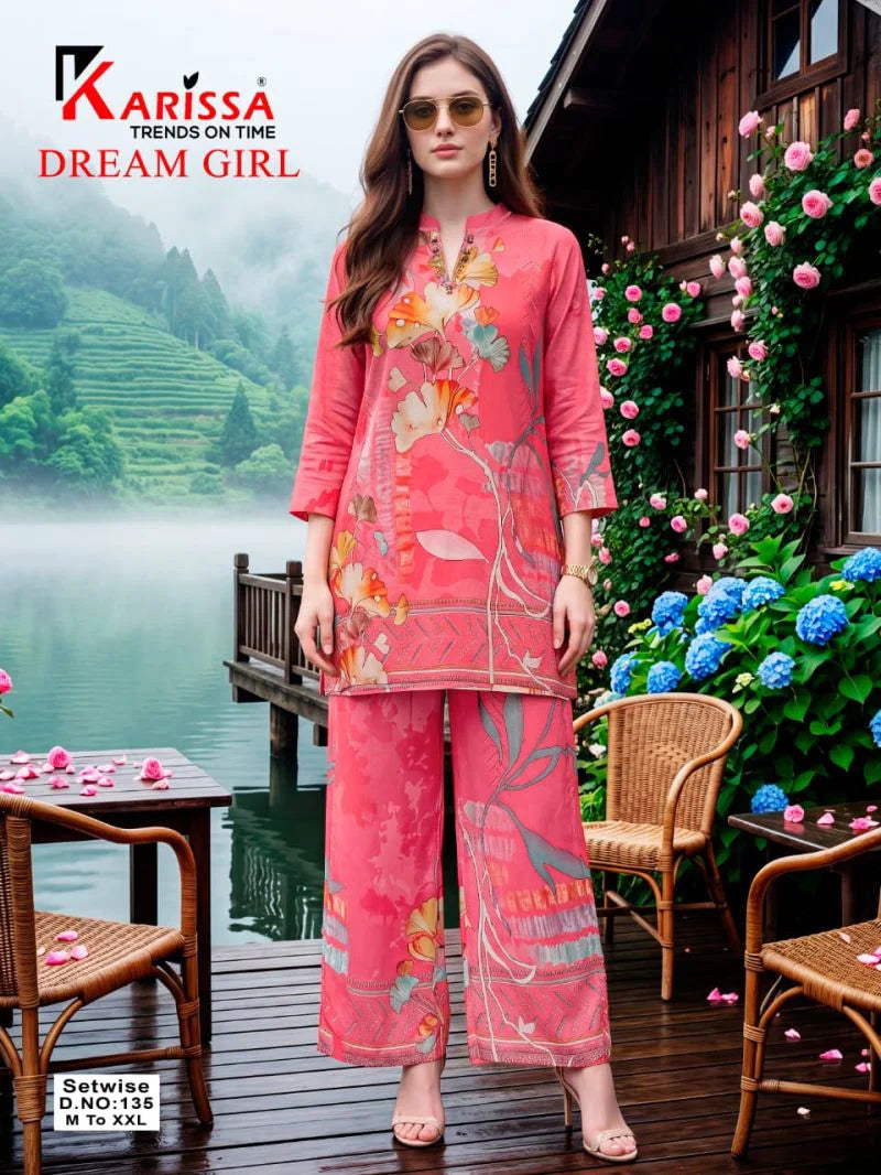 Karissha Dream Girl Maslin Digital Printed Co Ord Set Collection