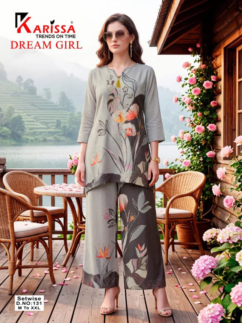 Karissha Dream Girl Maslin Digital Printed Co Ord Set Collection