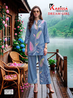 Karissha Dream Girl Maslin Digital Printed Co Ord Set Collection