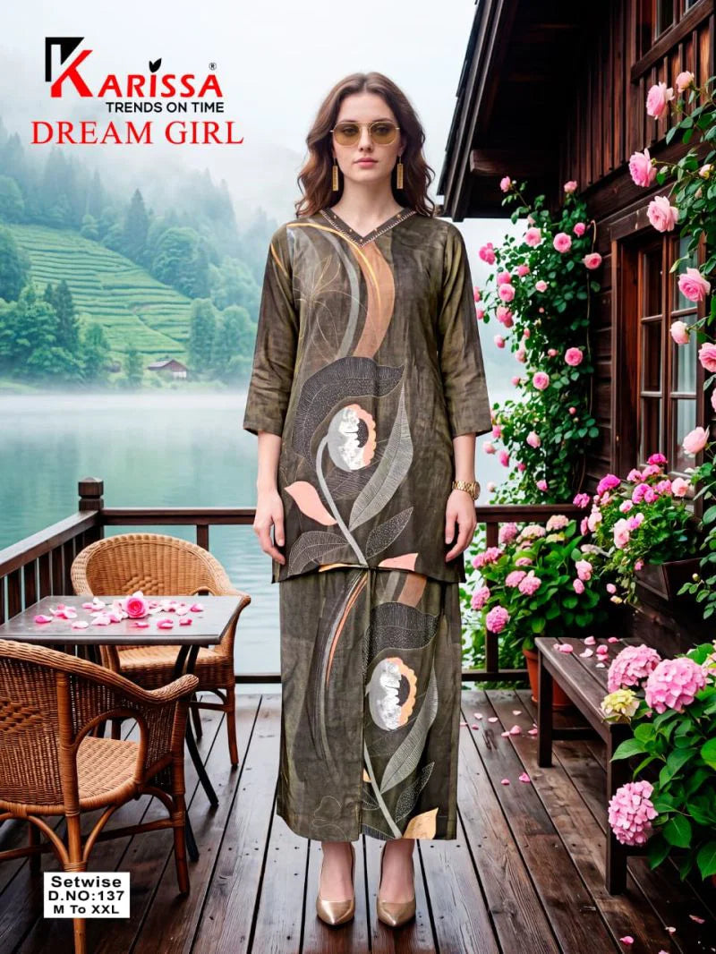 Karissha Dream Girl Maslin Digital Printed Co Ord Set Collection