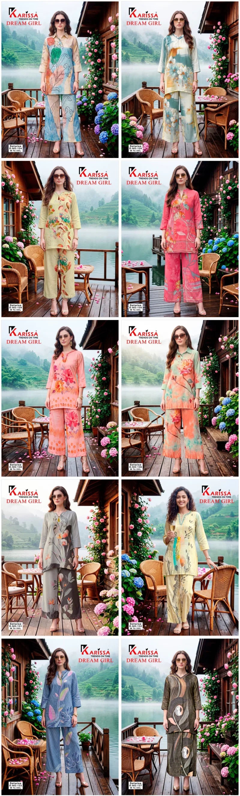 Karissha Dream Girl Maslin Digital Printed Co Ord Set Collection