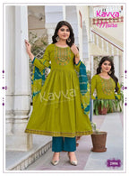 Kavya Maira Vol 2 Chanderi With Embroidery Work Kurti With Bottom Dupatta