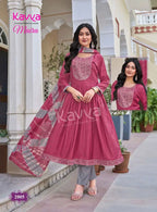 Kavya Maira Vol 2 Chanderi With Embroidery Work Kurti With Bottom Dupatta