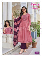 Kavya Maira Vol 2 Chanderi With Embroidery Work Kurti With Bottom Dupatta