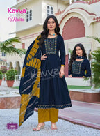 Kavya Maira Vol 2 Chanderi With Embroidery Work Kurti With Bottom Dupatta