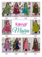 Kavya Maira Vol 2 Chanderi With Embroidery Work Kurti With Bottom Dupatta
