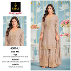 Khas 4502 A To C Chinon Silk Embroidery Work Pakistani Salwar Kameez