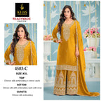 Khas 4503 A To C Chinon Silk With Embroidery Work Pakistani Salwar Kameez
