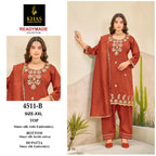 Khas 4511 A To D Simar Silk With Embroidery Work Pakistani Salwar Kameez