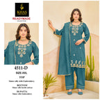 Khas 4511 A To D Simar Silk With Embroidery Work Pakistani Salwar Kameez