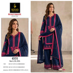 Khas 4529 TO 4531 Rayon Cotton Embroidered Salwar Kameez