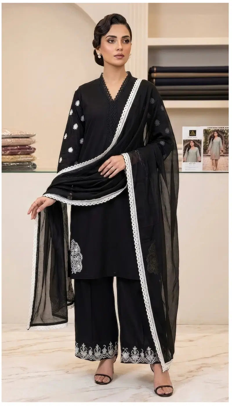 Khas 4534 A To C Rayon Cotton Embroidered Salwar Kameez