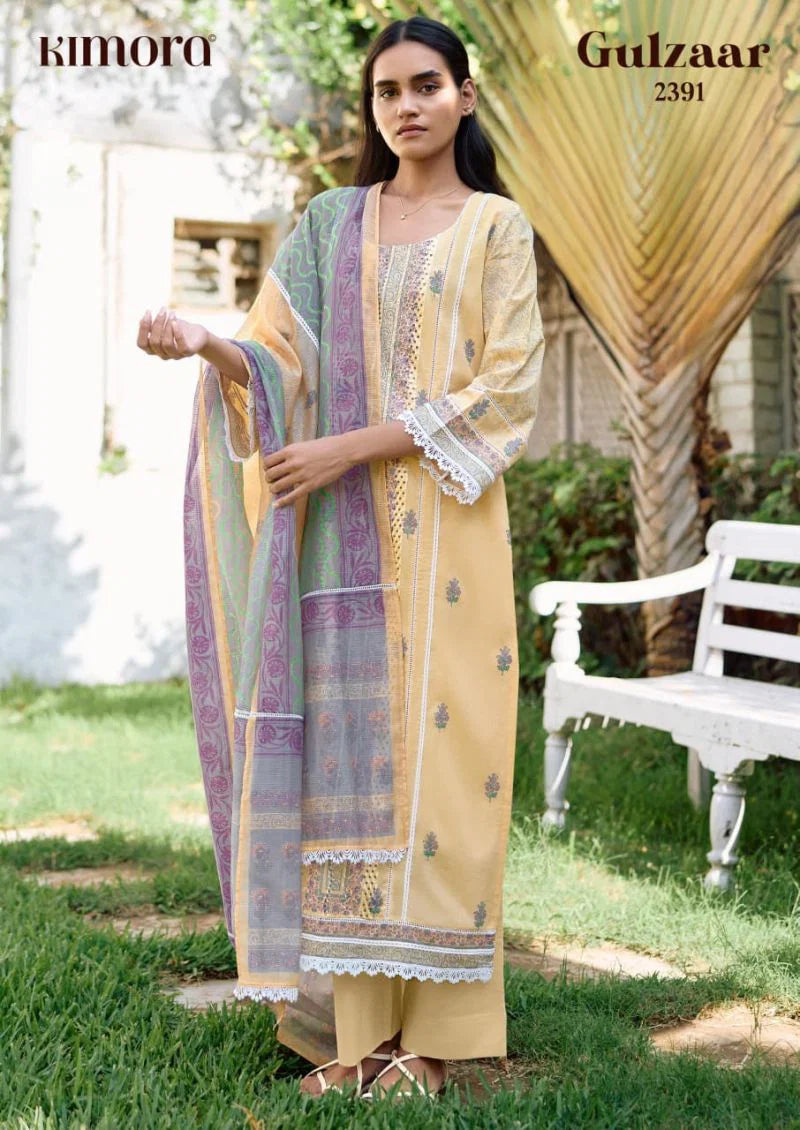 Kimora Gulzaar Vol 87 Cotton Embroidered Salwar Kameez