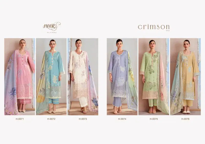 Kimora Heer Crimson Vol 251 Cotton Embroidered Salwar Kameez