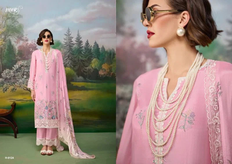 Kimora Heer Jaani Vol 256 Muslin Resham Embroidered Salwar Kameez
