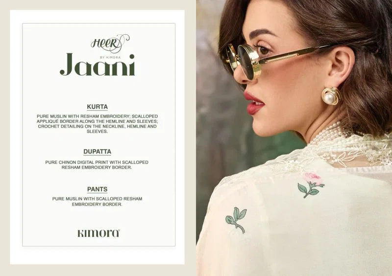 Kimora Heer Jaani Vol 256 Muslin Resham Embroidered Salwar Kameez