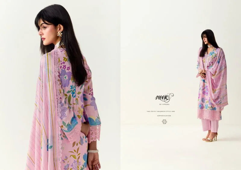 Kimora Heer Limelight Cotton With Resham Embroidered Salwar Kameez Collection