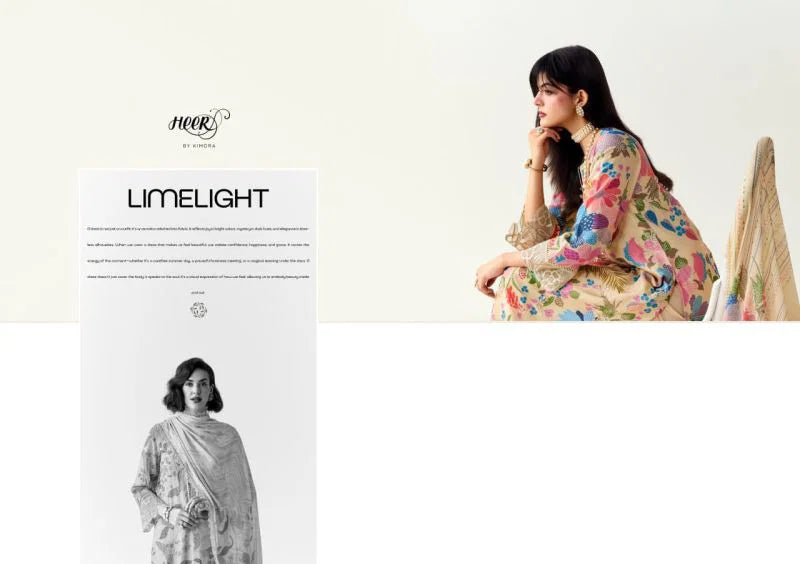 Kimora Heer Limelight Cotton With Resham Embroidered Salwar Kameez Collection