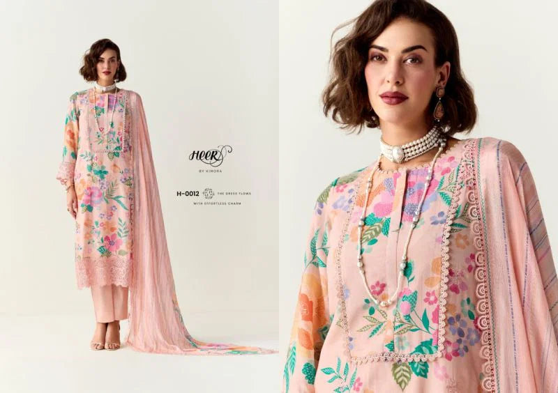 Kimora Heer Limelight Cotton With Resham Embroidered Salwar Kameez Collection