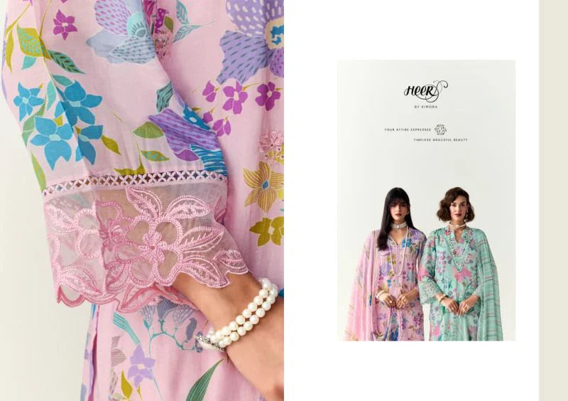 Kimora Heer Limelight Cotton With Resham Embroidered Salwar Kameez Collection