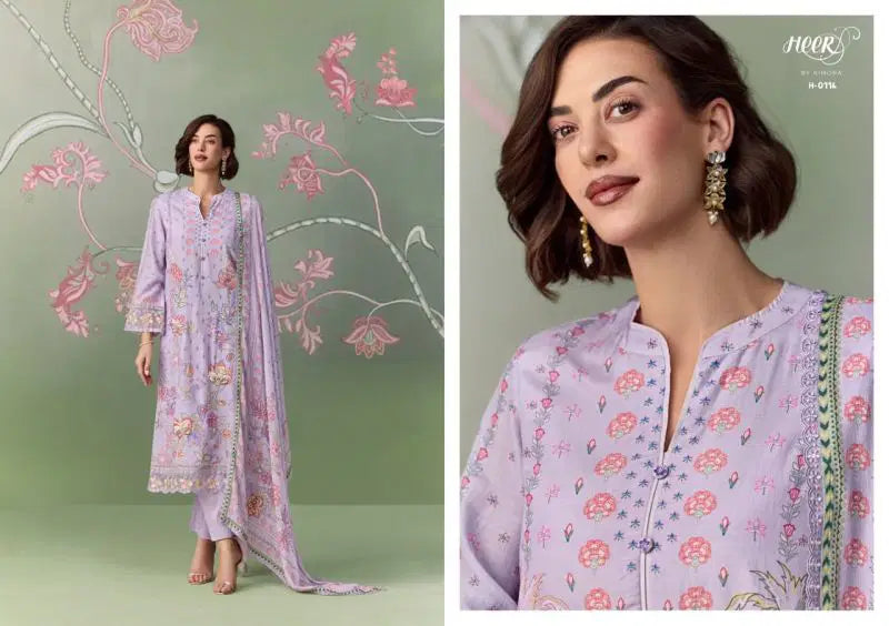 Kimora Heer Rosaline Vol 255 Muslin Digital Print With Embroidered Salwar Kameez
